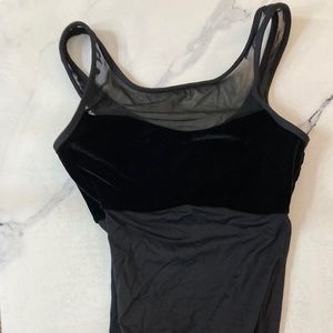 Velvet mesh leotard women’s S